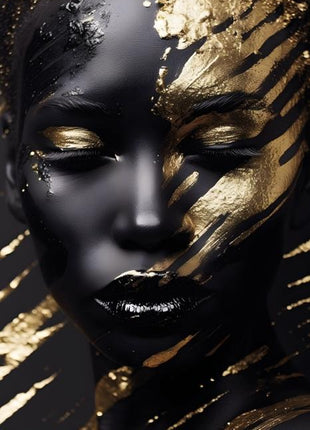 Glasbild 80x120cm Dunkelgold