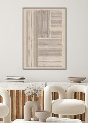 Leinwand inkl. Rahmen 80x120cm 'Streifen' Material: 80% Gips