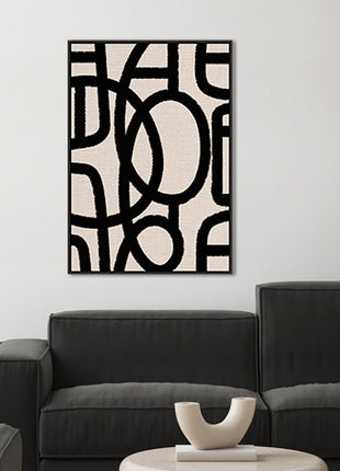 Leinwand inkl. Rahmen 80x120cm 'Buchstaben' Material: Acrylfarbe + Sand