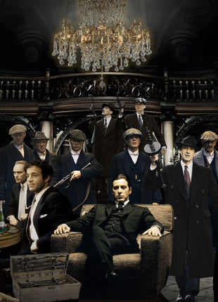 Glasbild 160x80cm Mafia