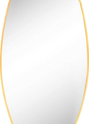 Spiegel mit Aluminiumrahmen 50x75cm. Goldquadratisches Oval