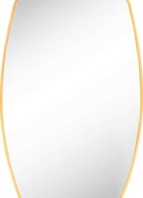 Spiegel mit Aluminiumrahmen 50x75cm. Goldquadratisches Oval