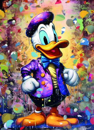 Glasbild 80x120cm Ente