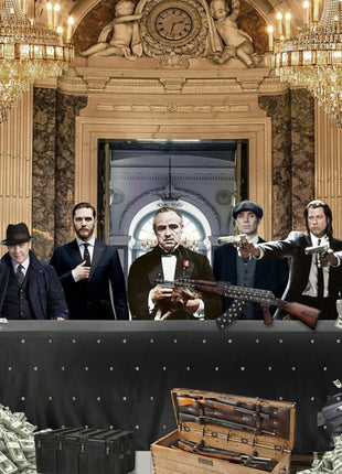 Glasbild 160x80cm Mafia