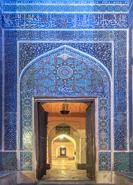 Glasbild mit 3D-Relief 160x110cm Blaue Moschee