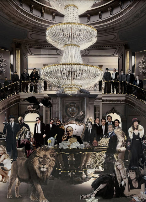 Glasbild 160x110cm Mafia