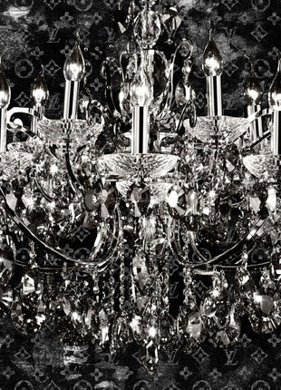 Glasbild 120x80cm Kronleuchter