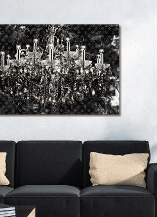 Glasbild 120x80cm Kronleuchter