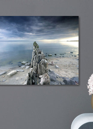 Glasbild 80x120cm Wellenbrecher