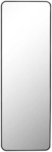 Spiegel mit Aluminiumrahmen 50x150cm. Schwarz gebogen