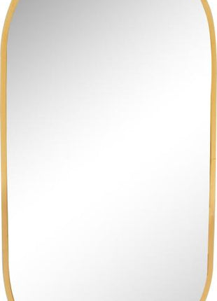 Spiegel mit Aluminiumrahmen 50x100cm. Bronzeoval