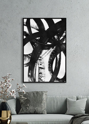 Leinwand inkl. Rahmen 80x120cm 'Schwarze Farbe' Material: Acrylfarbe + Sand