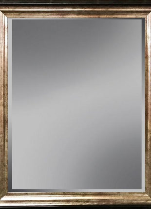 Spiegel mit Facette, 50x150cm inkl. Rahmen. Schwarz-Champagner