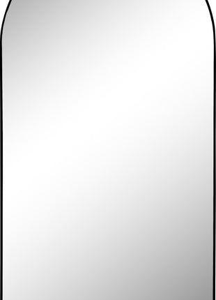 Spiegel mit Aluminiumrahmen 80x160cm. Schwarz gewölbt mit Ständer