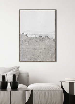 Leinwand inkl. Rahmen 80x120cm 'Winter Beach 1' Material: Gips + Papier