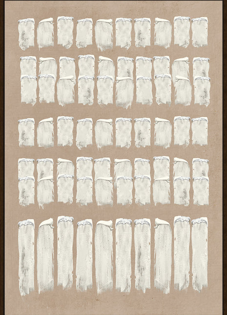 Leinwand inkl. Rahmen 80x120cm 'Zaun' Material: Acrylfarbe + Gips