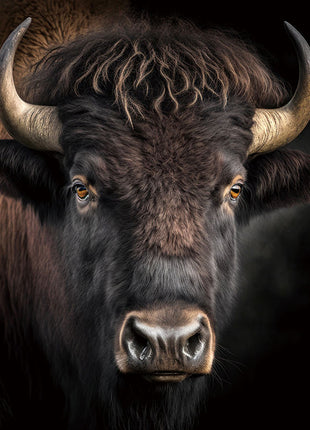 Glasbild 160x110cm Bison