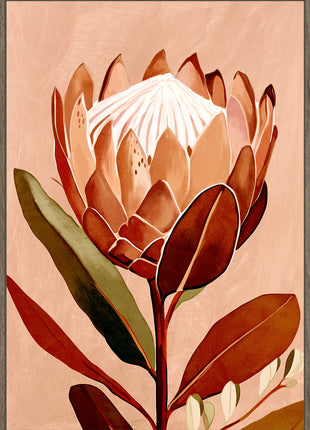 Leinwand inkl. Rahmen 80x120cm 'Blume' Material: Acrylfarbe