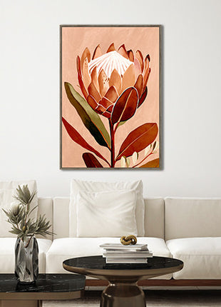 Leinwand inkl. Rahmen 80x120cm 'Blume' Material: Acrylfarbe