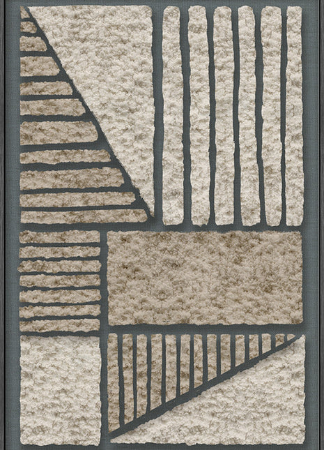 Leinwand inkl. Rahmen 80x120cm 'Triangles' Material: Leinwand + Wolle