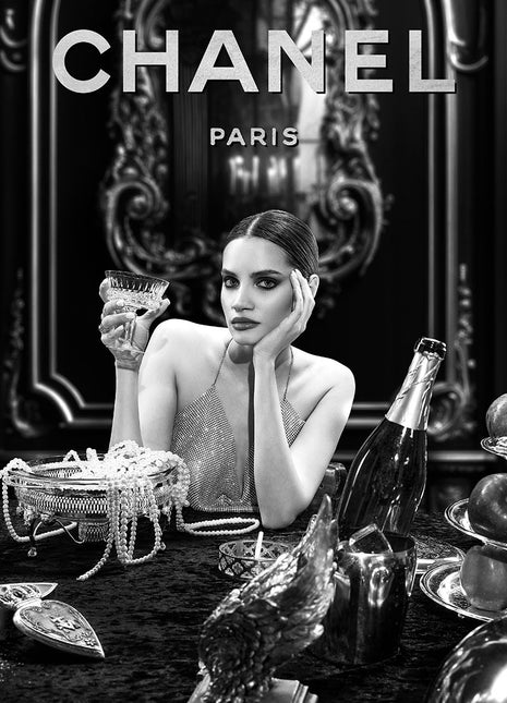 Glasbild 80x120cm Lady Chic