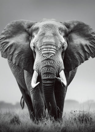 Glasbild 120x80cm Elefant