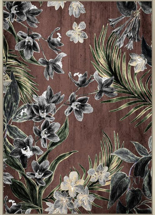 Leinwand inkl. Backrahmen 100x140cm Blumen Retro. Material: Leinwand + Acrylfarbe