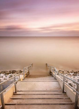 Glasbild 160x110cm Treppe ins Meer