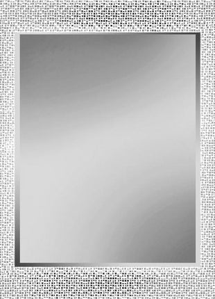 Spiegel mit Facette, 75x106cm inkl. Rahmen. Silber