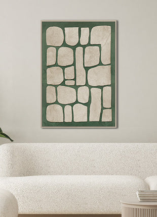 Leinwand inkl. Rahmen 80x120cm 'Stones' Material: 80% Gips