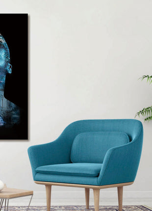 Glasbild 120x80cm Frauengesicht unter Wasser
