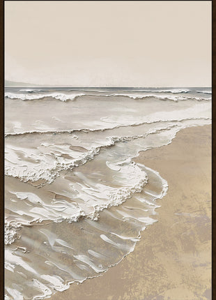Leinwand inkl. Rahmen 80x120cm 'Ozean' Material: Acrylfarbe + Gips & Sand