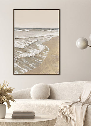 Leinwand inkl. Rahmen 80x120cm 'Ozean' Material: Acrylfarbe + Gips & Sand